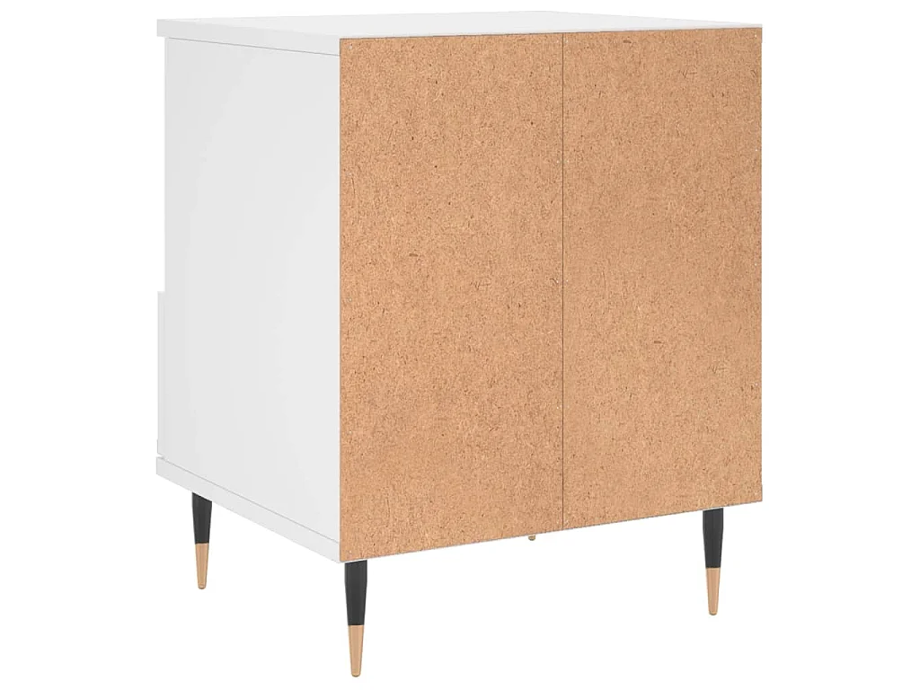 Tables de chevet 2 pcs blanc 40x35x50 cm bois d’ingénierie