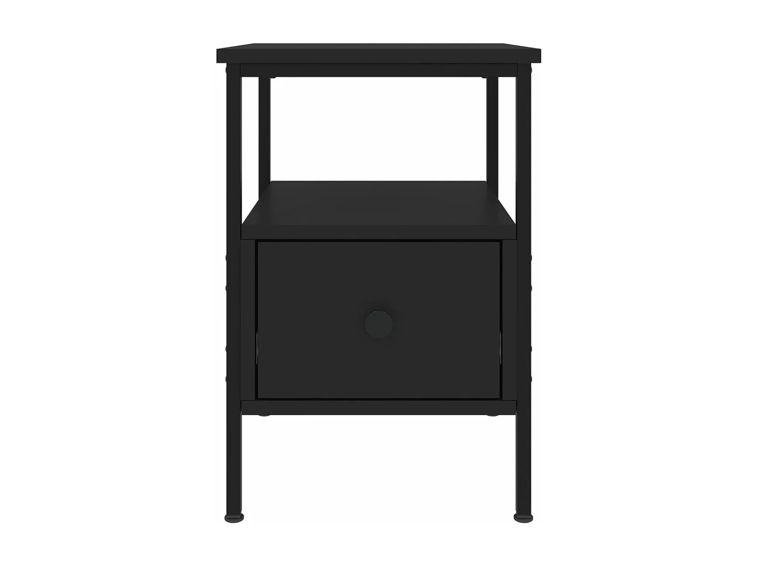 Nachtkastjes 2 st 34x36x50 cm bewerkt hout zwart