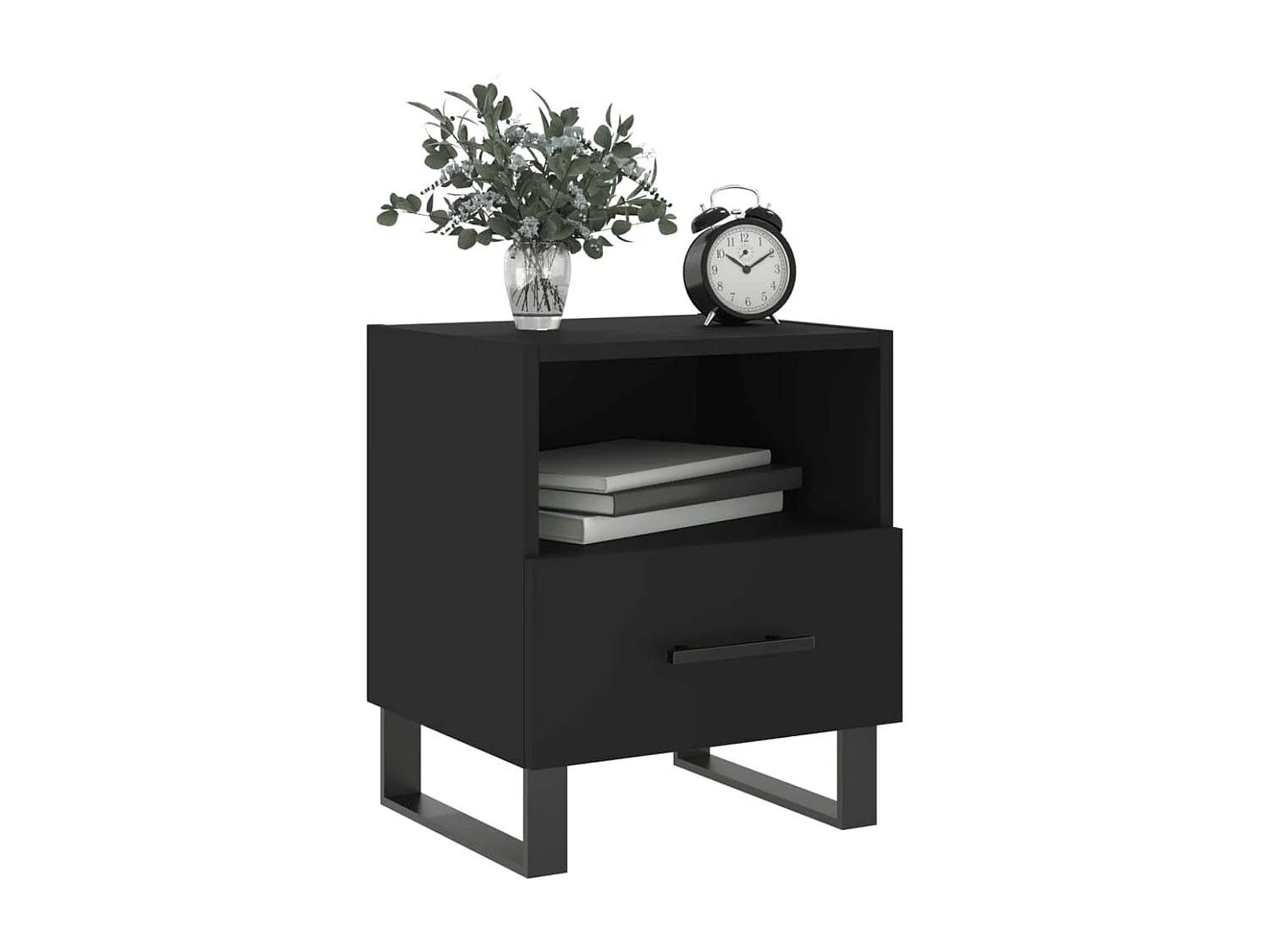 Nachttische 2 Stk. Schwarz 40x35x47,5 cm Holzwerkstoff