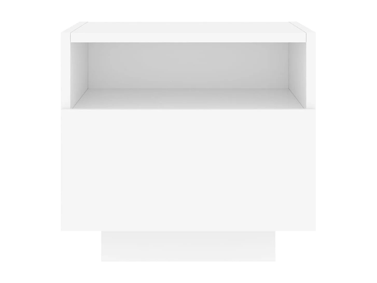 Nachtkastjes met LED-verlichting 2 st 40x39x37 cm wit