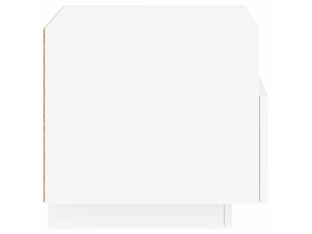 Mesas de cabeceira com luzes LED 2 pcs 40x39x37 cm branco