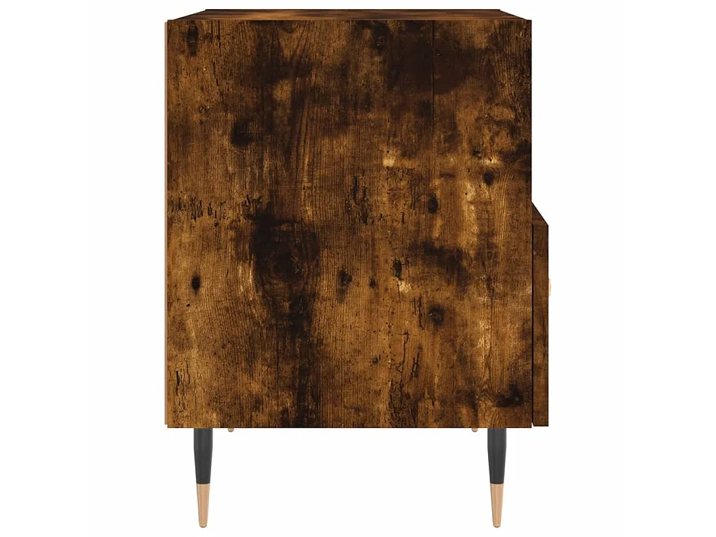 Comodini 2 pz Rovere Fumo 40x35x47,5 cm in Legno Multistrato