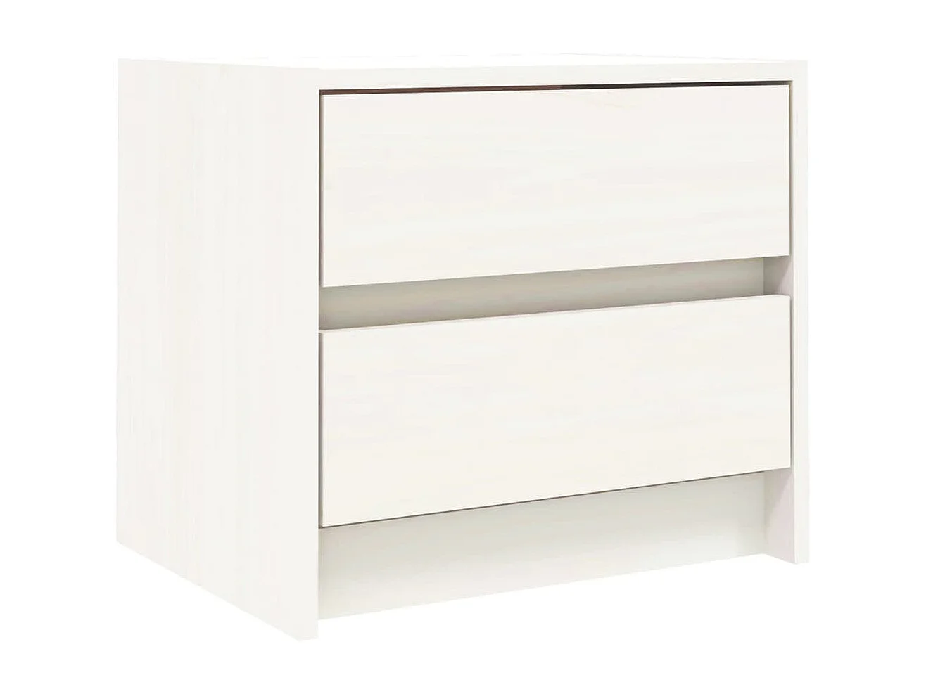 Tables de chevet 2 pcs blanc 40x31x35,5 cm bois de pin massif