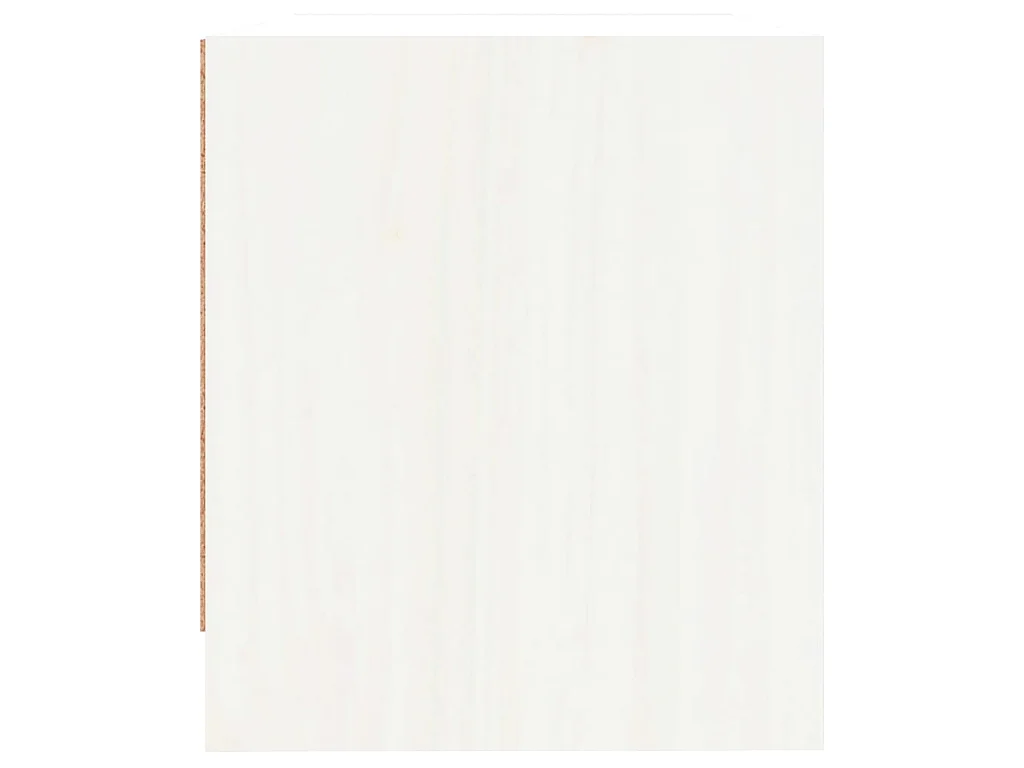 Nachttische 2 Stk. Weiß 40x31x35,5 cm Massivholz Kiefer