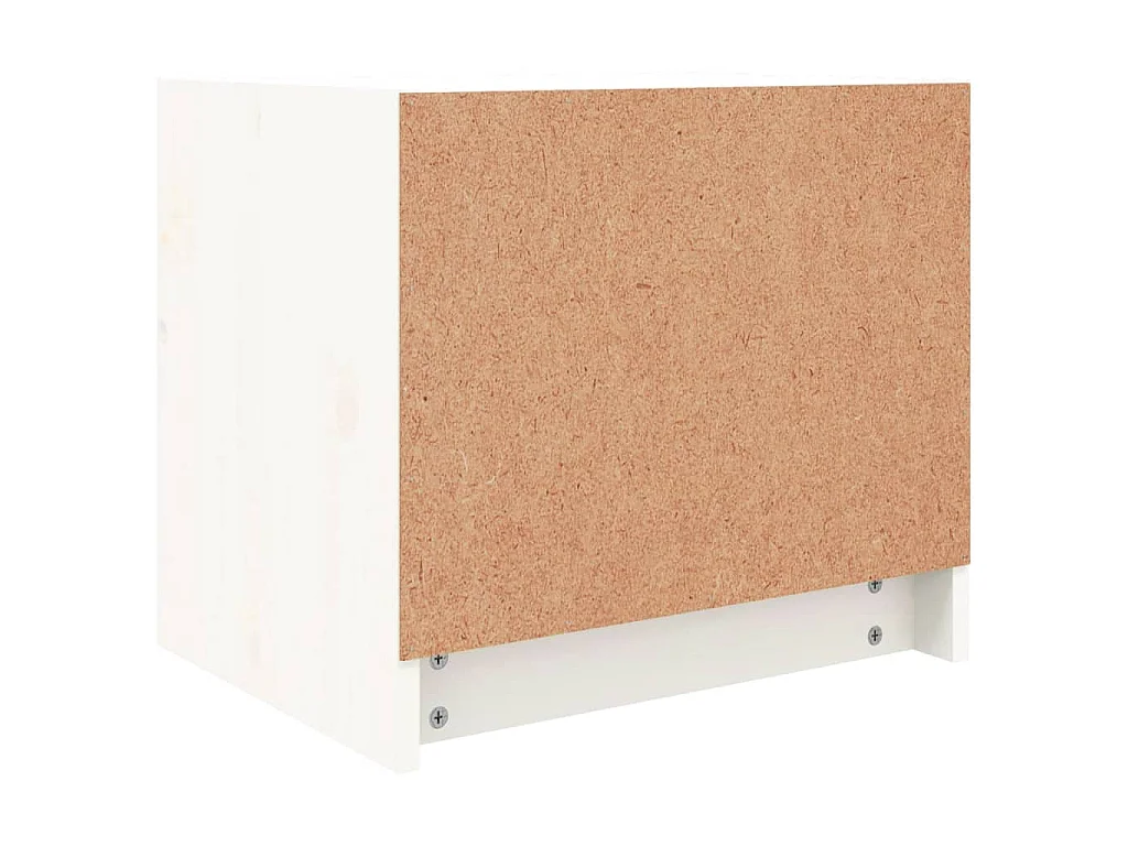 Nachttische 2 Stk. Weiß 40x31x35,5 cm Massivholz Kiefer