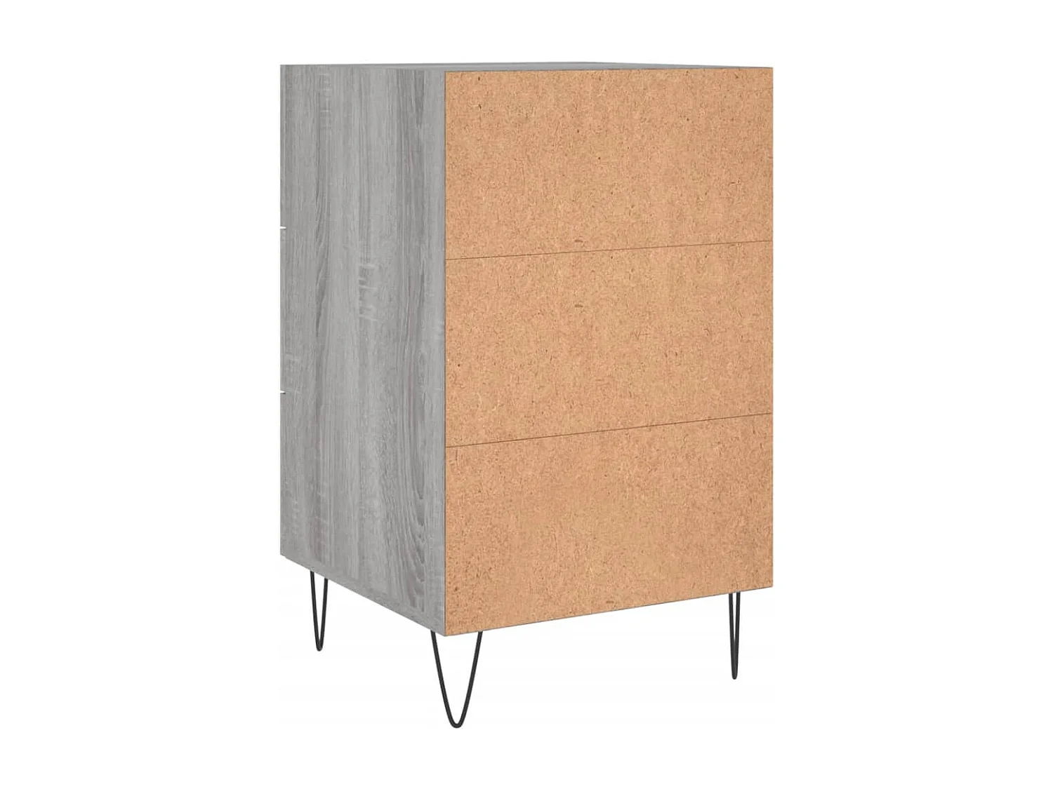 Comodino Grigio Sonoma 40x40x66 cm in Legno Multistrato