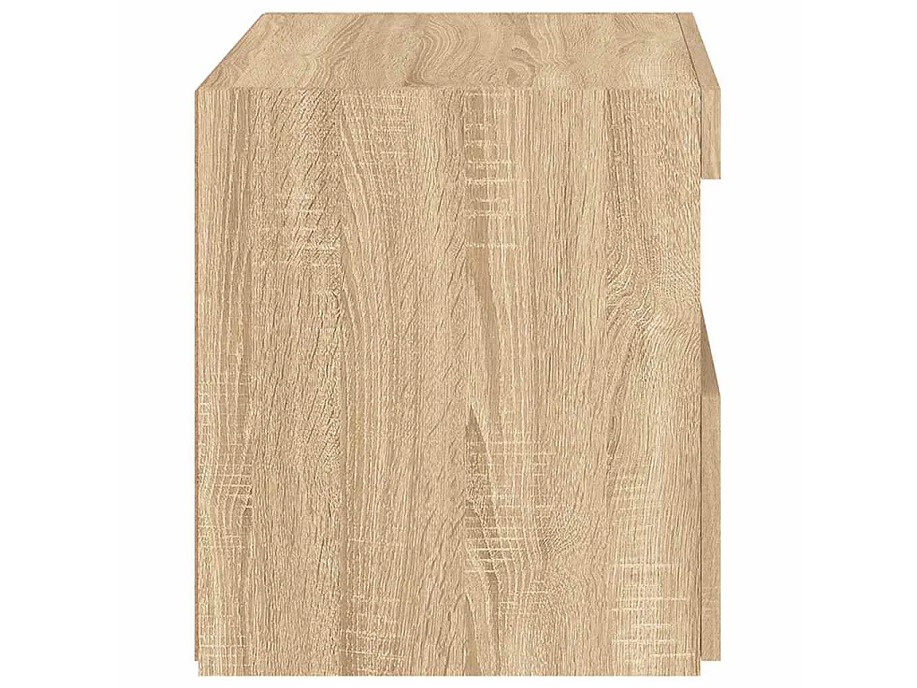 Mesa de cabeceira com luzes LED 50x40x45 cm carvalho sonoma