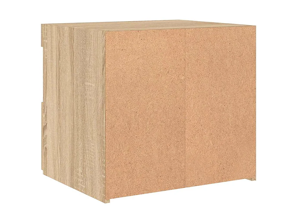 Mesa de cabeceira com luzes LED 50x40x45 cm carvalho sonoma