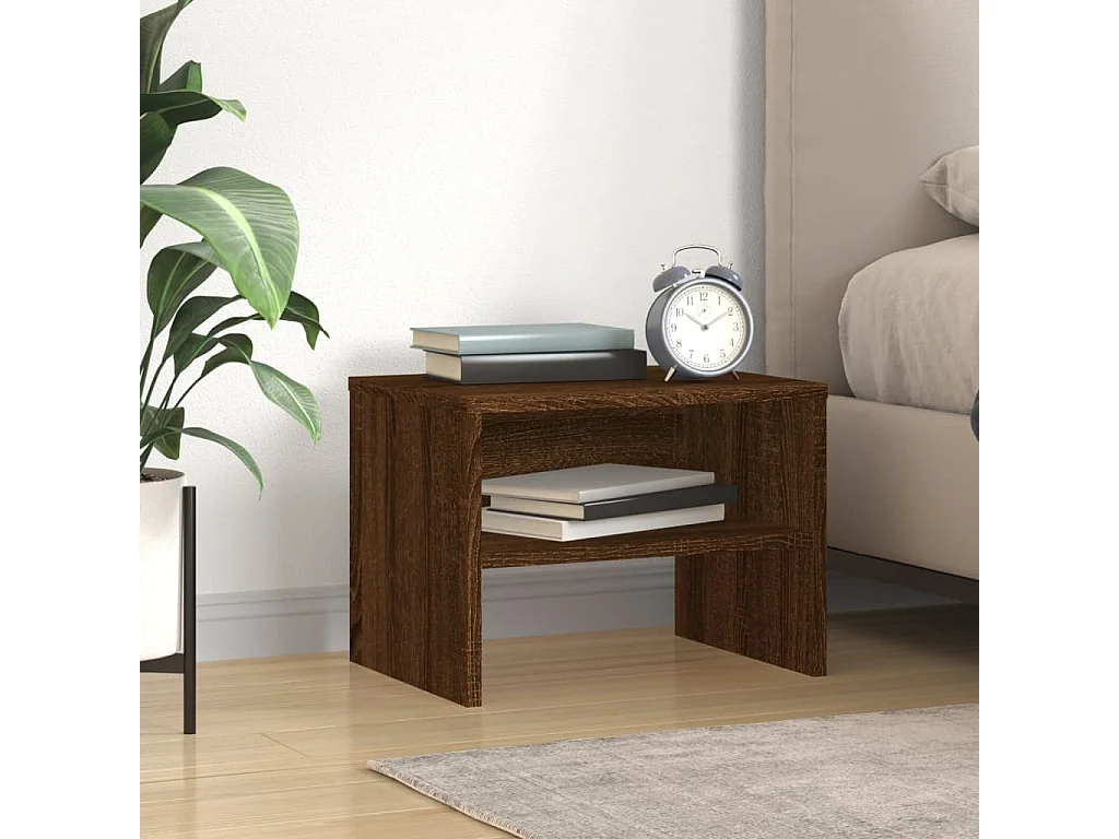 Nachttisch Braun Eichen-Optik 40x30x30 cm Holzwerkstoff
