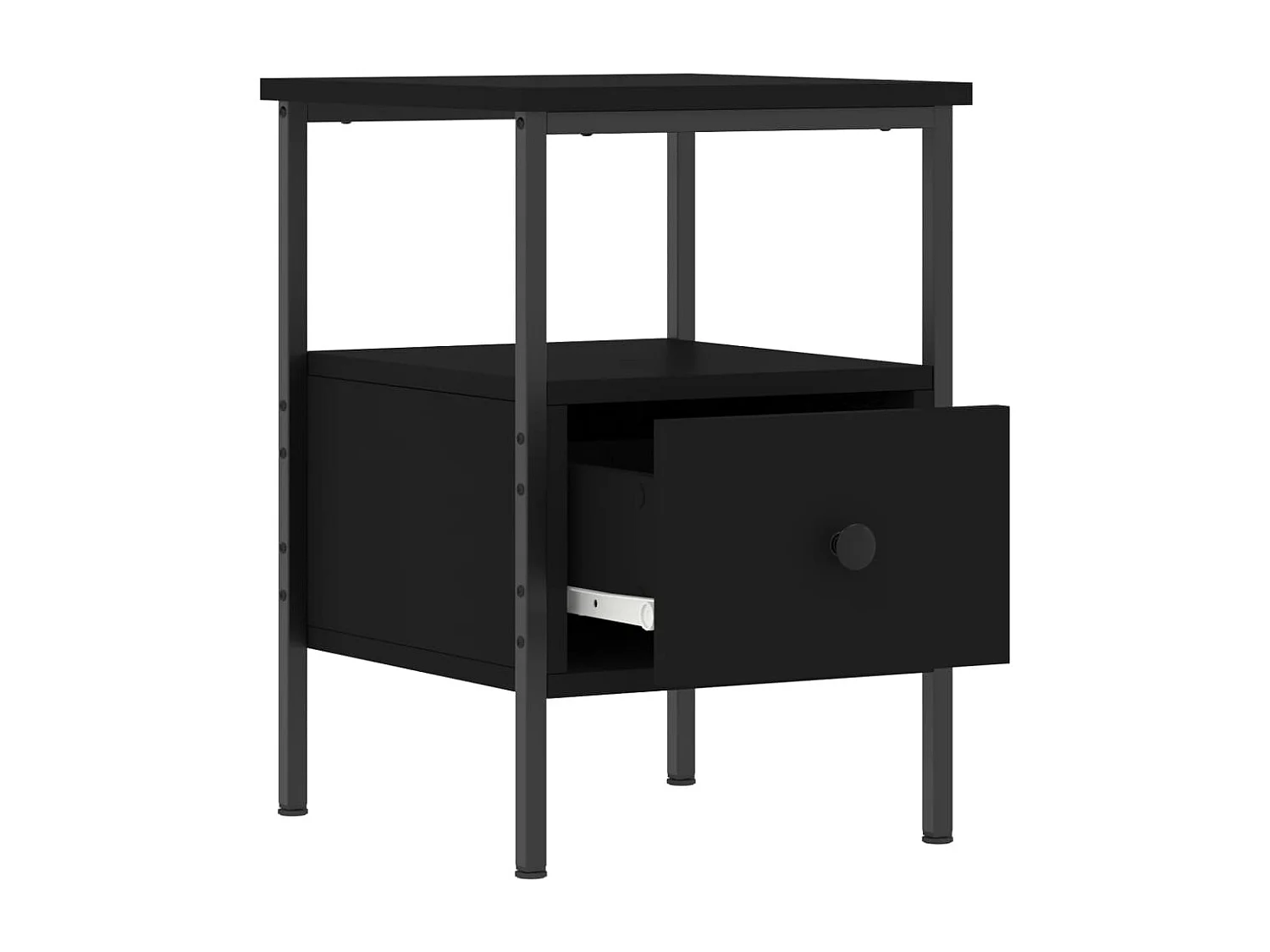 Nachttisch Schwarz 34x36x50 cm Holzwerkstoff