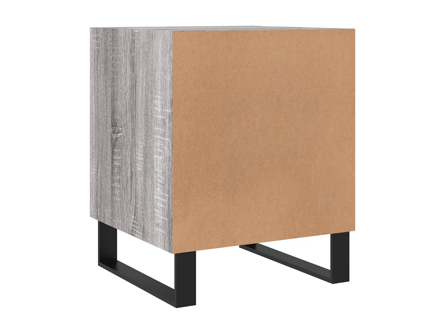 Nachtkastje 40x40x50 cm bewerkt hout grijs sonoma eikenkleurig