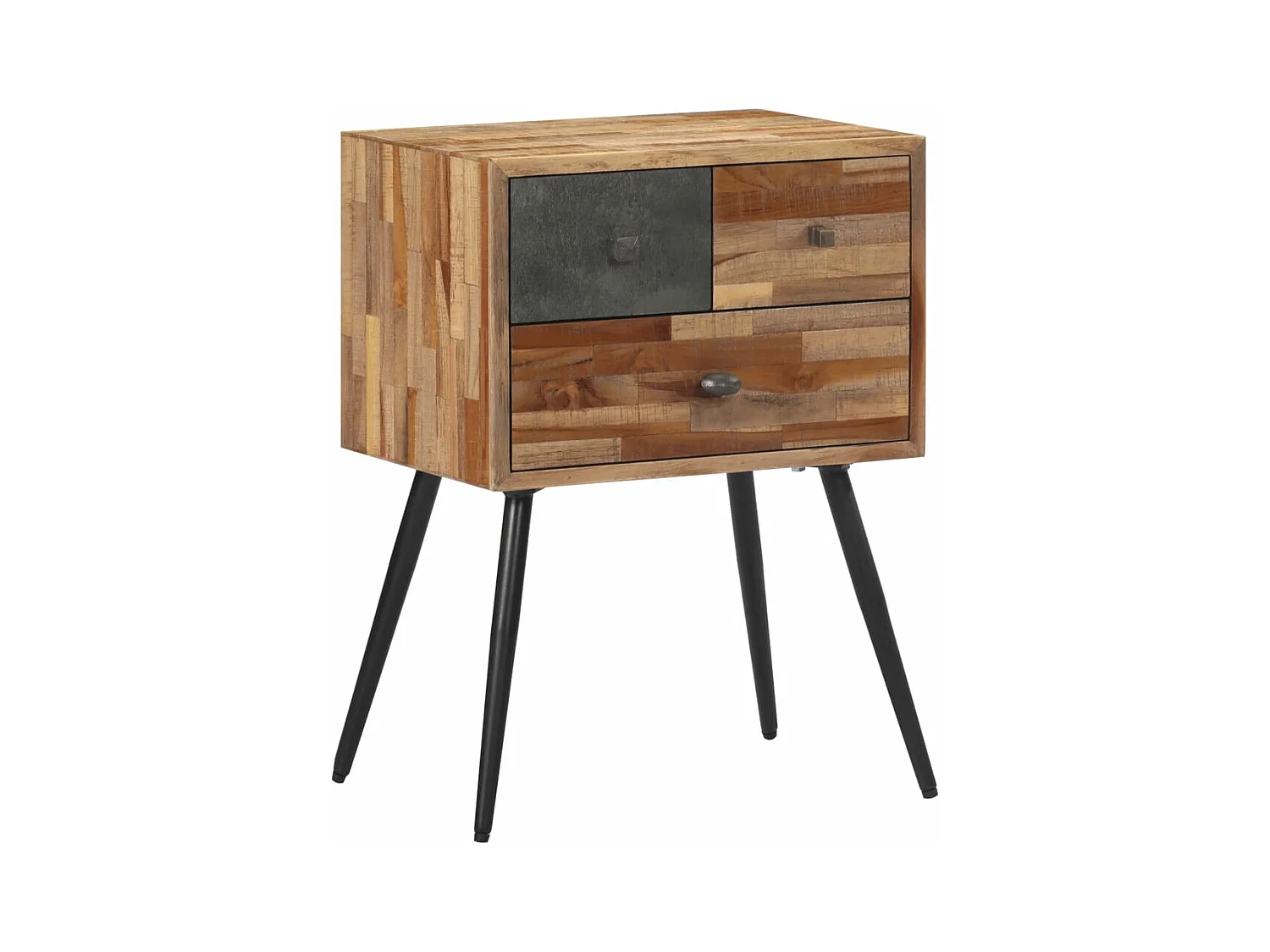 Comodino 47x31,5x60 cm in Legno Massello di Teak