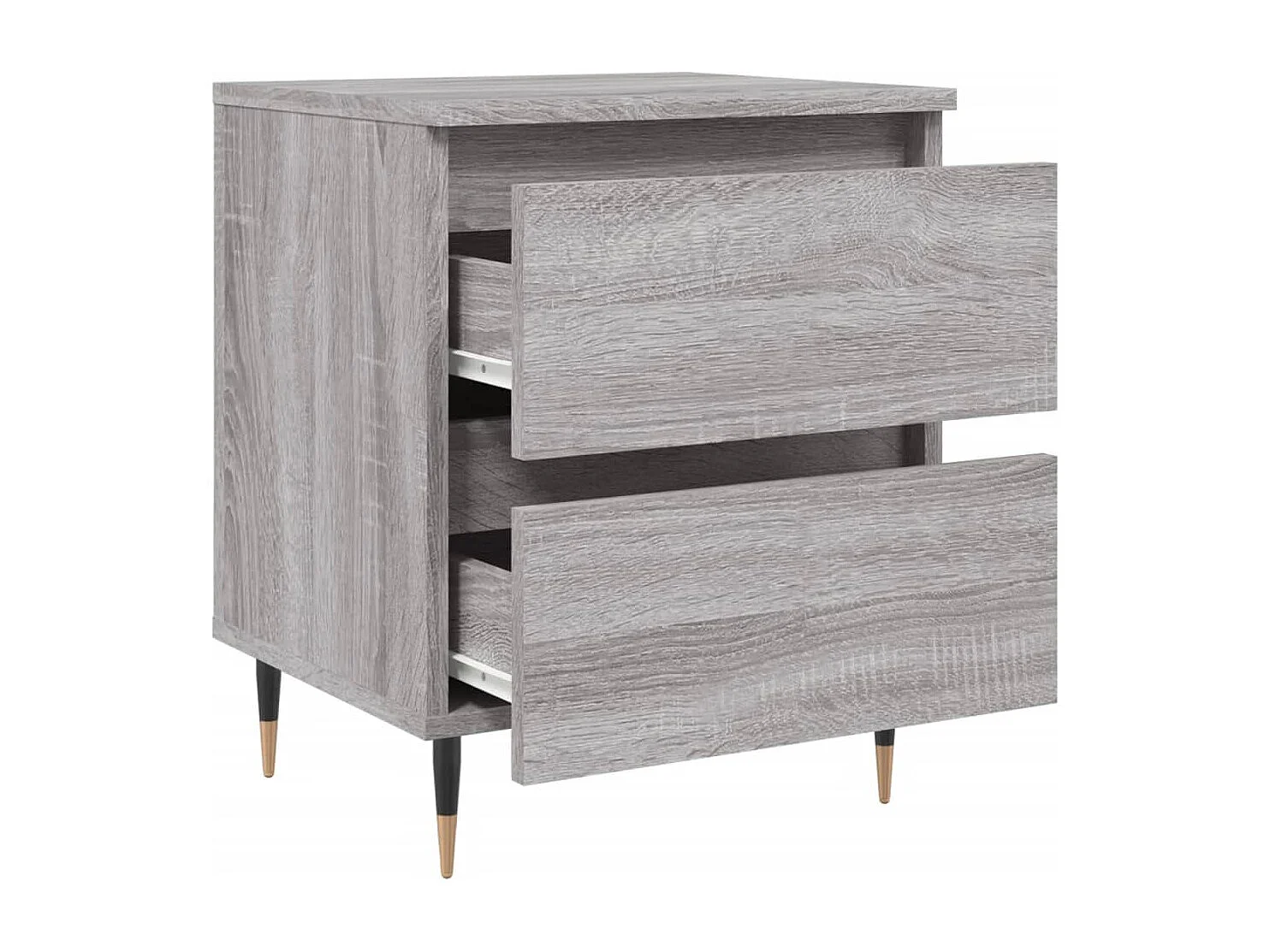 Nachttische 2 Stk. Grau Sonoma 40x35x50 cm Holzwerkstoff