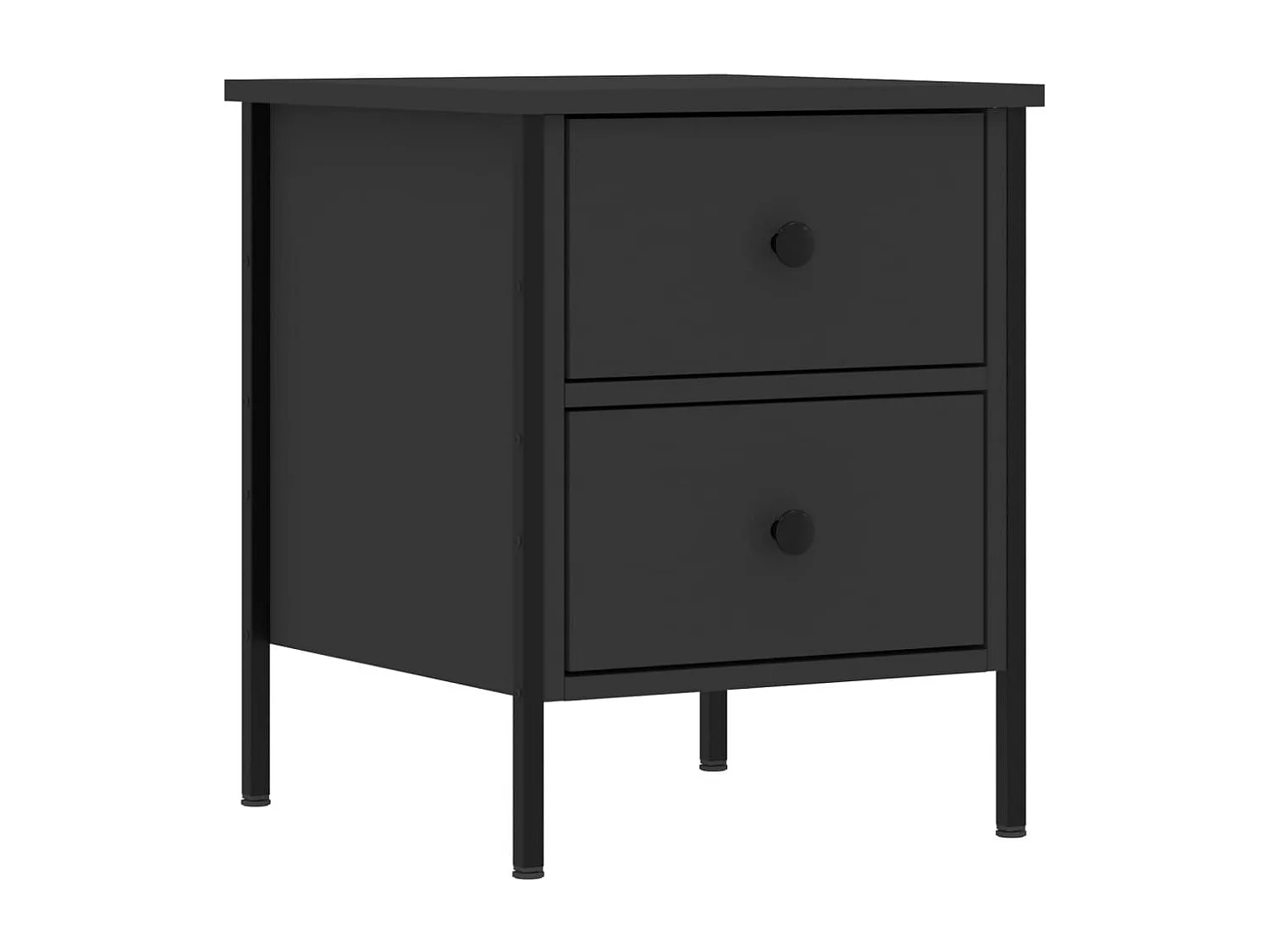 Tables de chevet 2 pcs noir 40x42x50 cm bois d’ingénierie