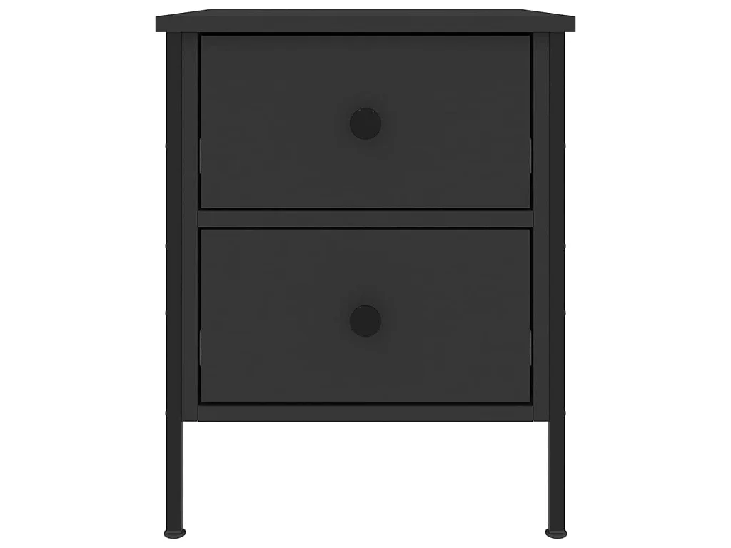 Tables de chevet 2 pcs noir 40x42x50 cm bois d’ingénierie