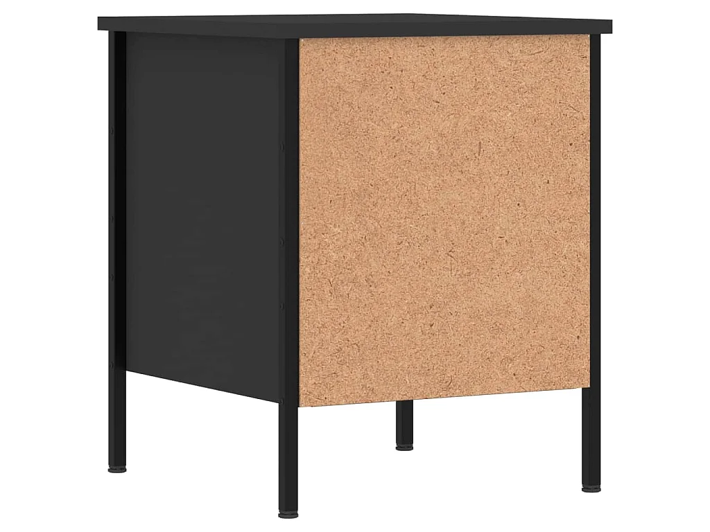 Tables de chevet 2 pcs noir 40x42x50 cm bois d’ingénierie