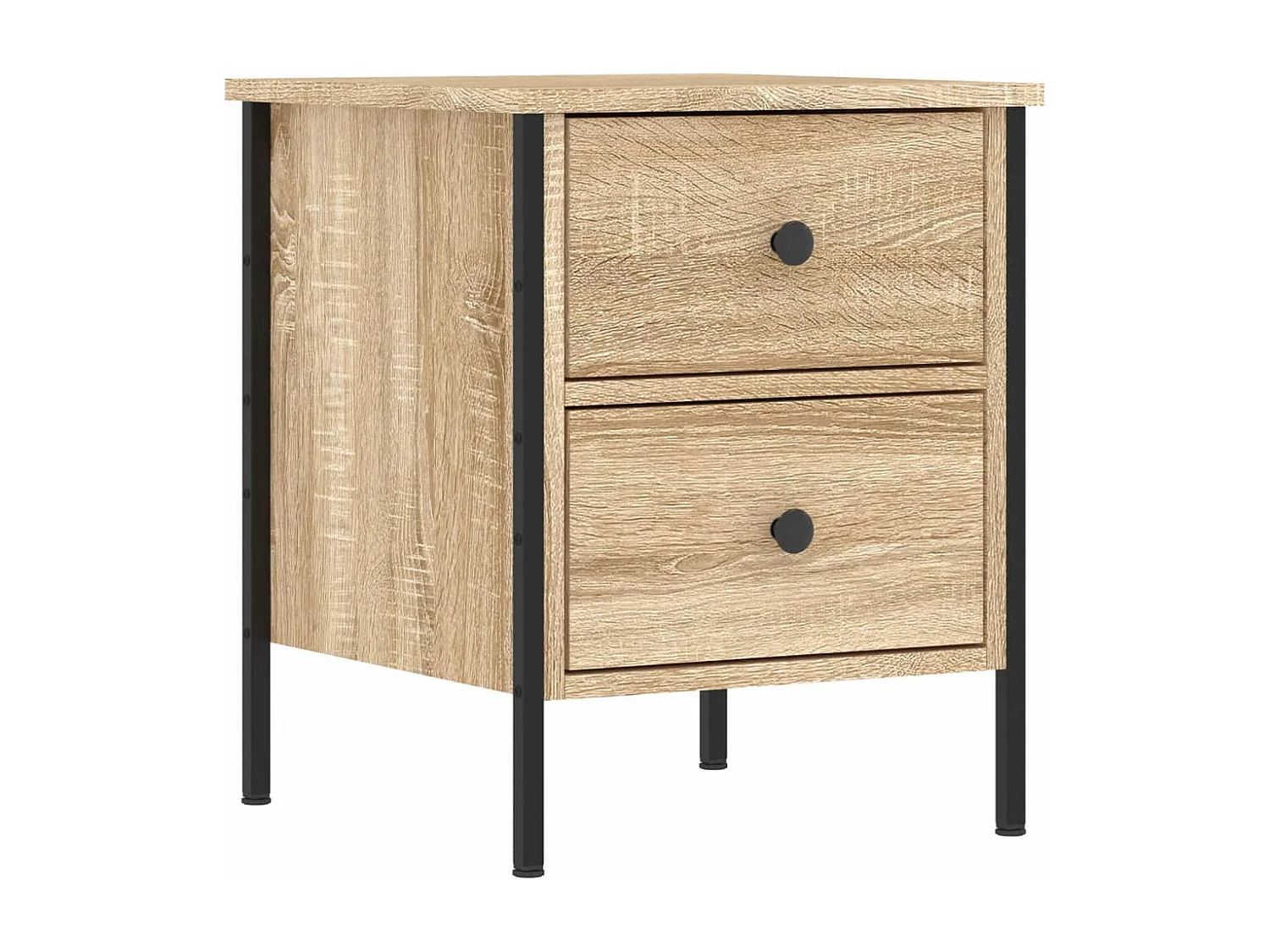 Nachtkastje 40x42x50 cm bewerkt hout sonoma eikenkleurig