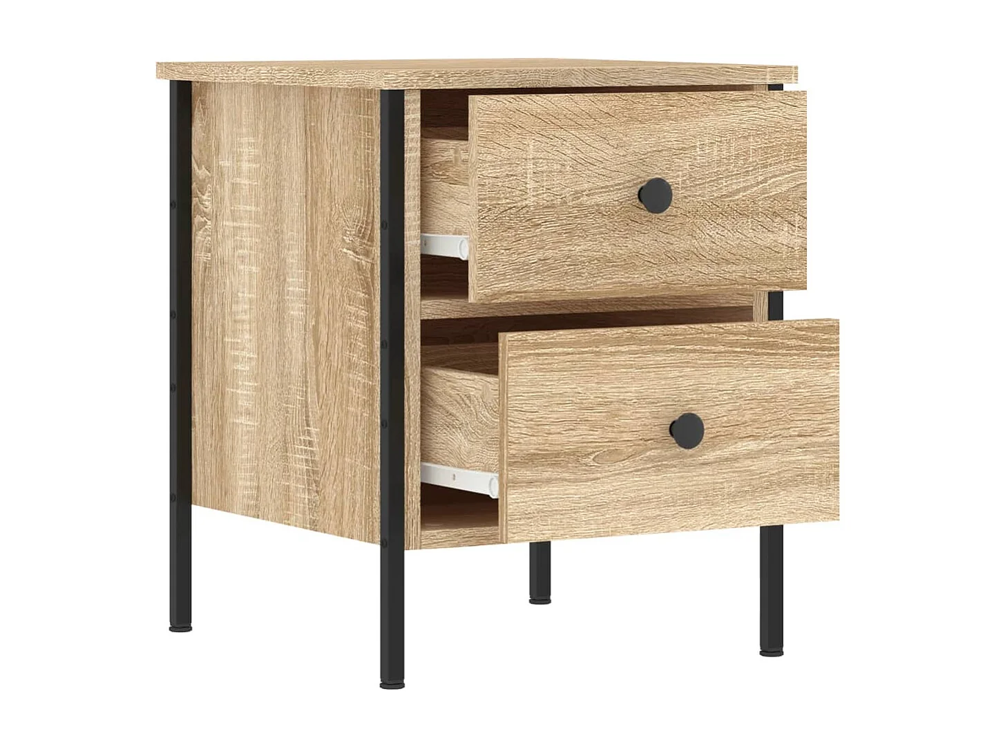 Nachtkastje 40x42x50 cm bewerkt hout sonoma eikenkleurig