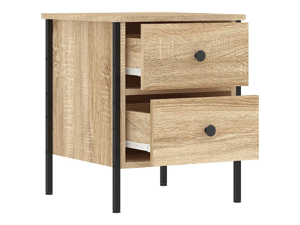 Comodino Rovere Sonoma 40x42x50 cm in Legno Multistrato