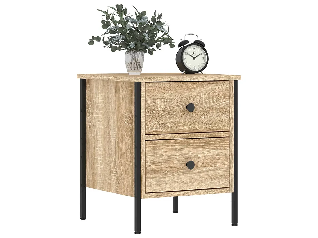 Comodino Rovere Sonoma 40x42x50 cm in Legno Multistrato