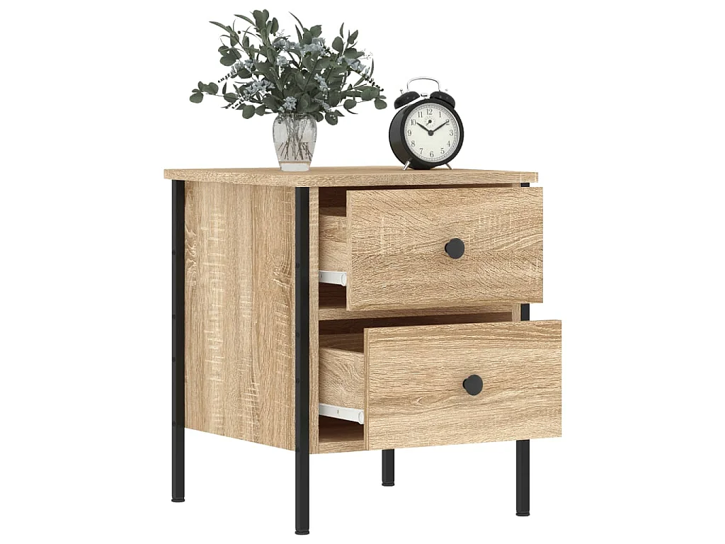 Comodino Rovere Sonoma 40x42x50 cm in Legno Multistrato