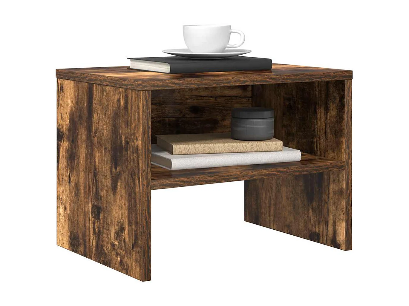 Table de chevet Chêne fumé 40x30x30 cm Bois d'ingénierie