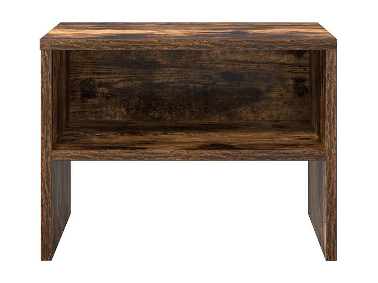 Table de chevet Chêne fumé 40x30x30 cm Bois d'ingénierie