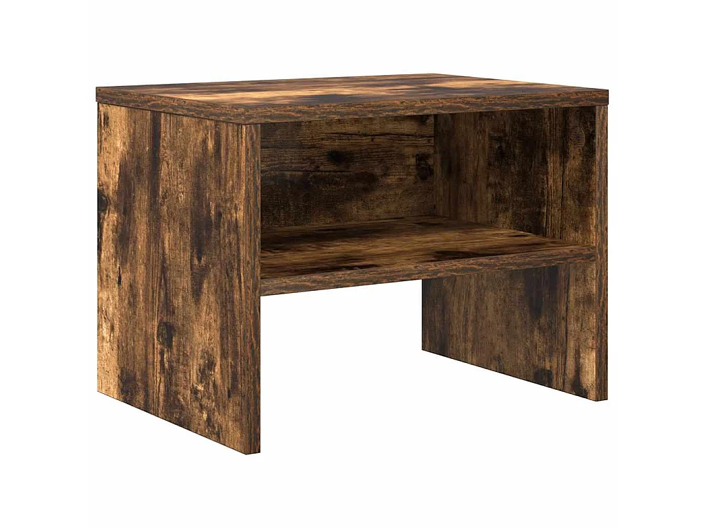 Table de chevet Chêne fumé 40x30x30 cm Bois d'ingénierie