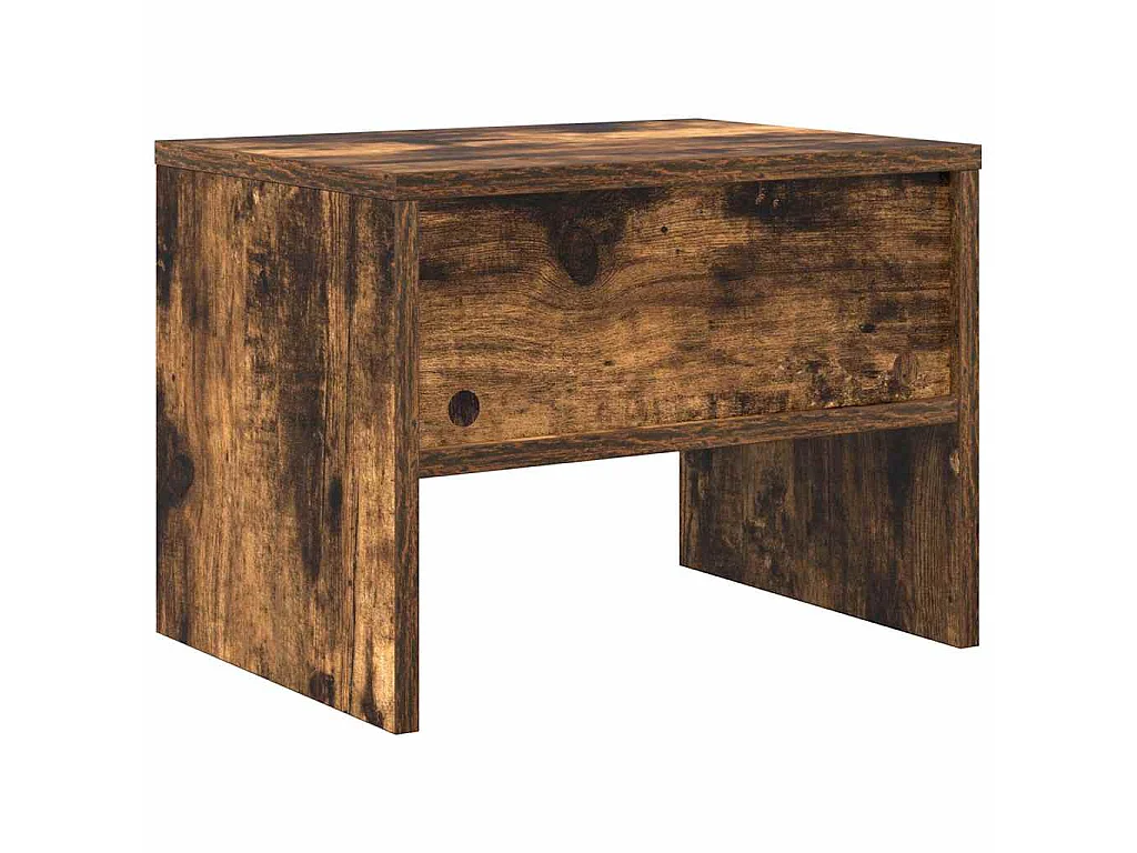 Table de chevet Chêne fumé 40x30x30 cm Bois d'ingénierie