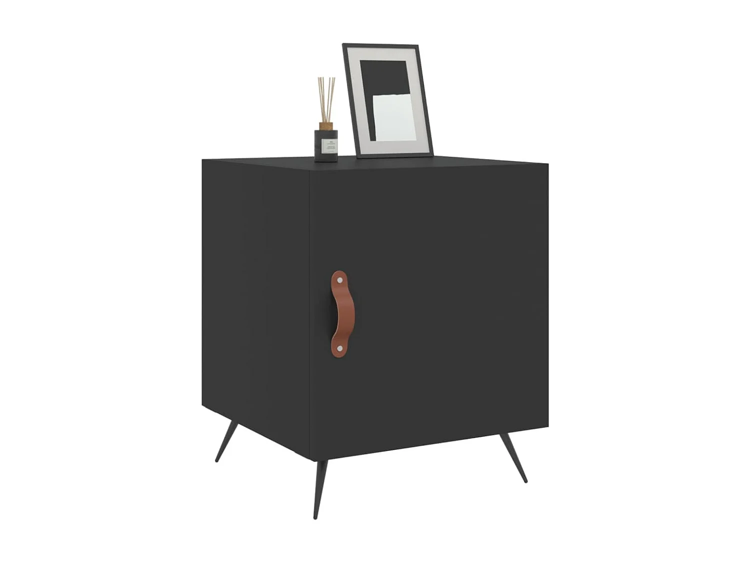 Tables de chevet 2 pcs noir 40x40x50 cm bois d’ingénierie