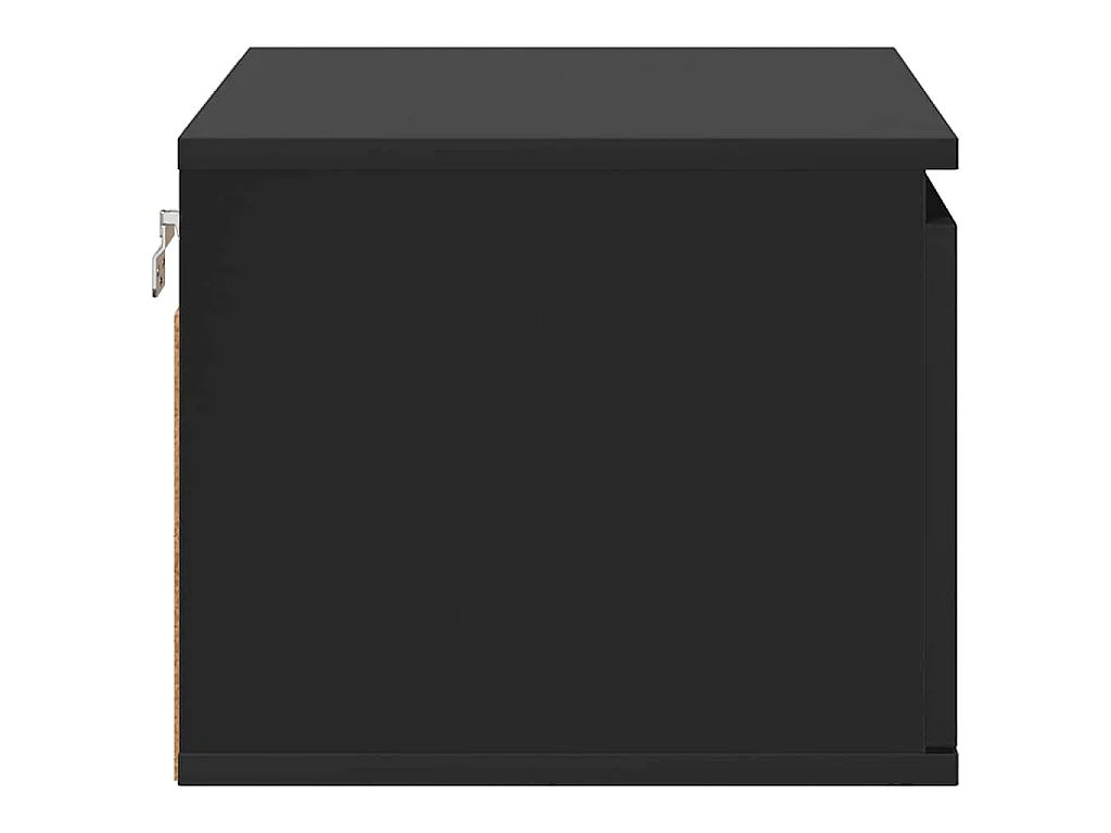 Wand-Nachttische mit LED-Leuchten 2 Stk. Schwarz
