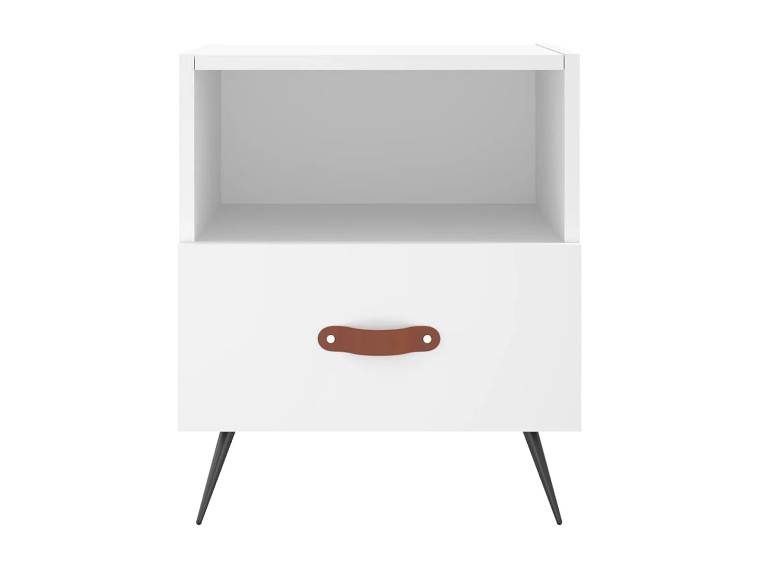 Table de chevet blanc 40x35x47,5 cm bois d’ingénierie