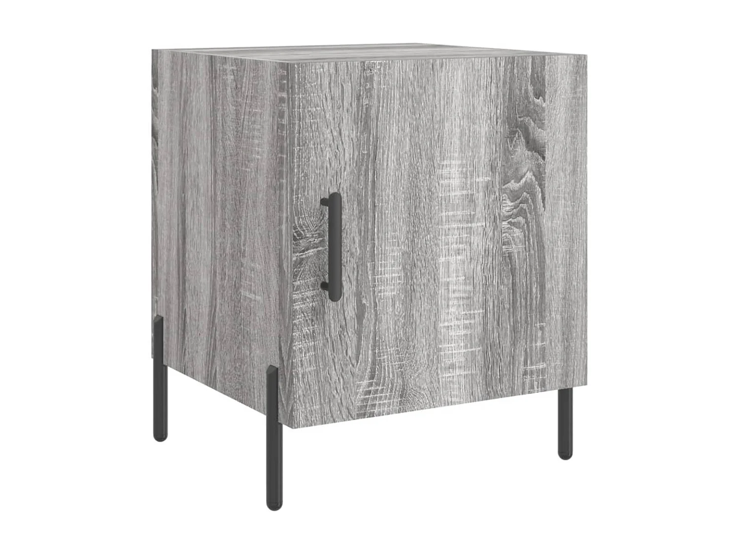 Table de chevet sonoma gris 40x40x50 cm bois d'ingénierie