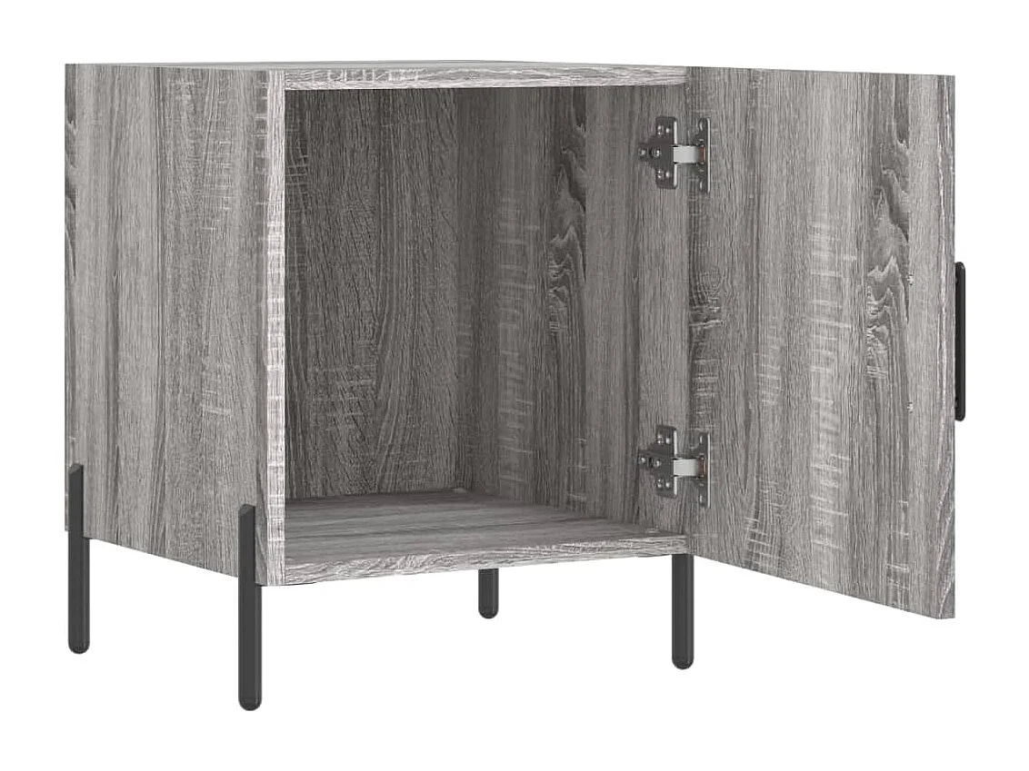 Table de chevet sonoma gris 40x40x50 cm bois d'ingénierie