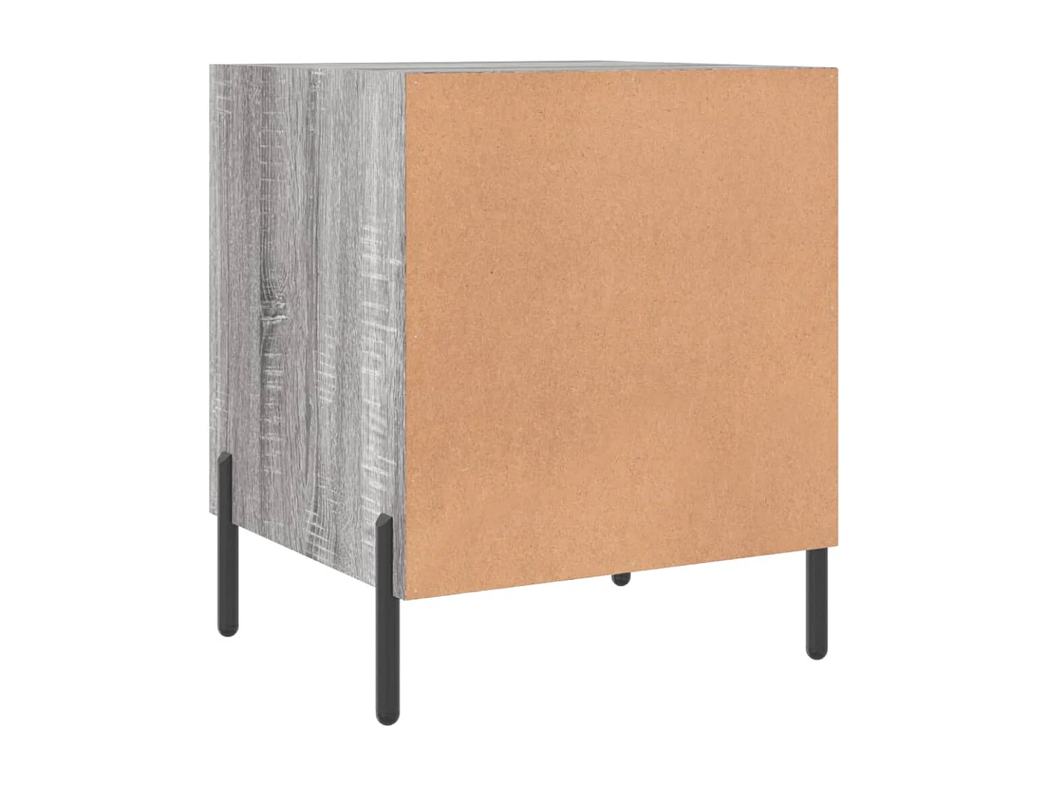 Table de chevet sonoma gris 40x40x50 cm bois d'ingénierie
