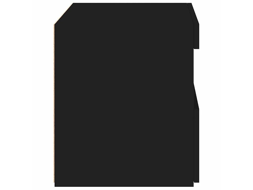 Tables de chevet avec lumières LED 2 pcs noir 50x40x45 cm