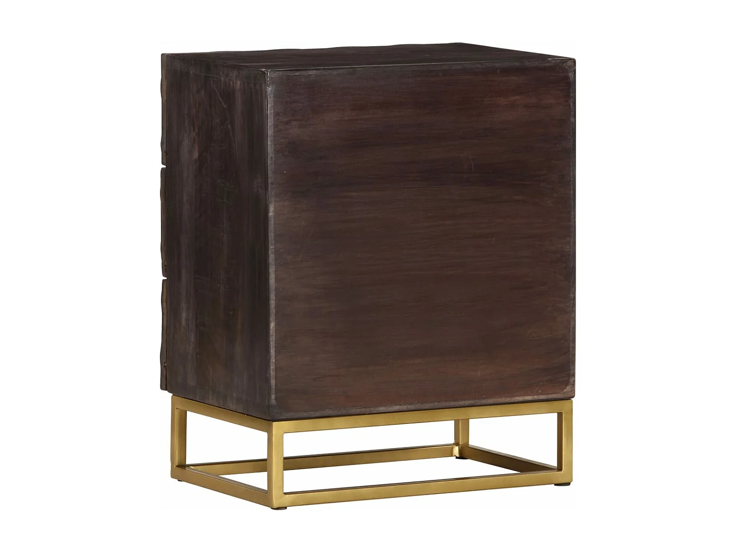 Table de chevet Noir 40x30x50 cm Bois de manguier massif