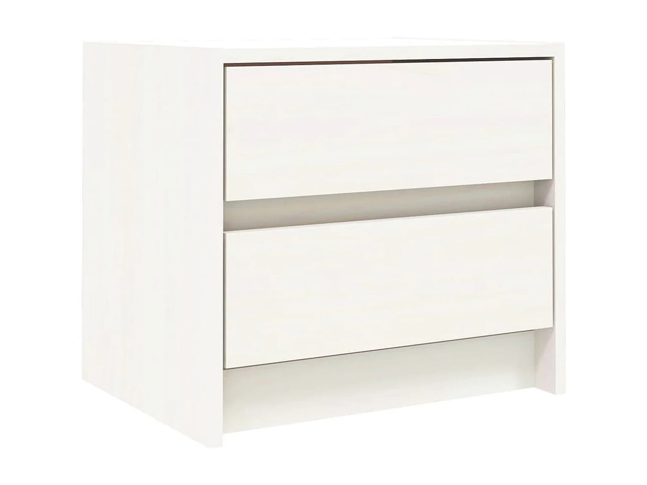 Table de chevet blanc 40x31x35,5 cm bois de pin massif