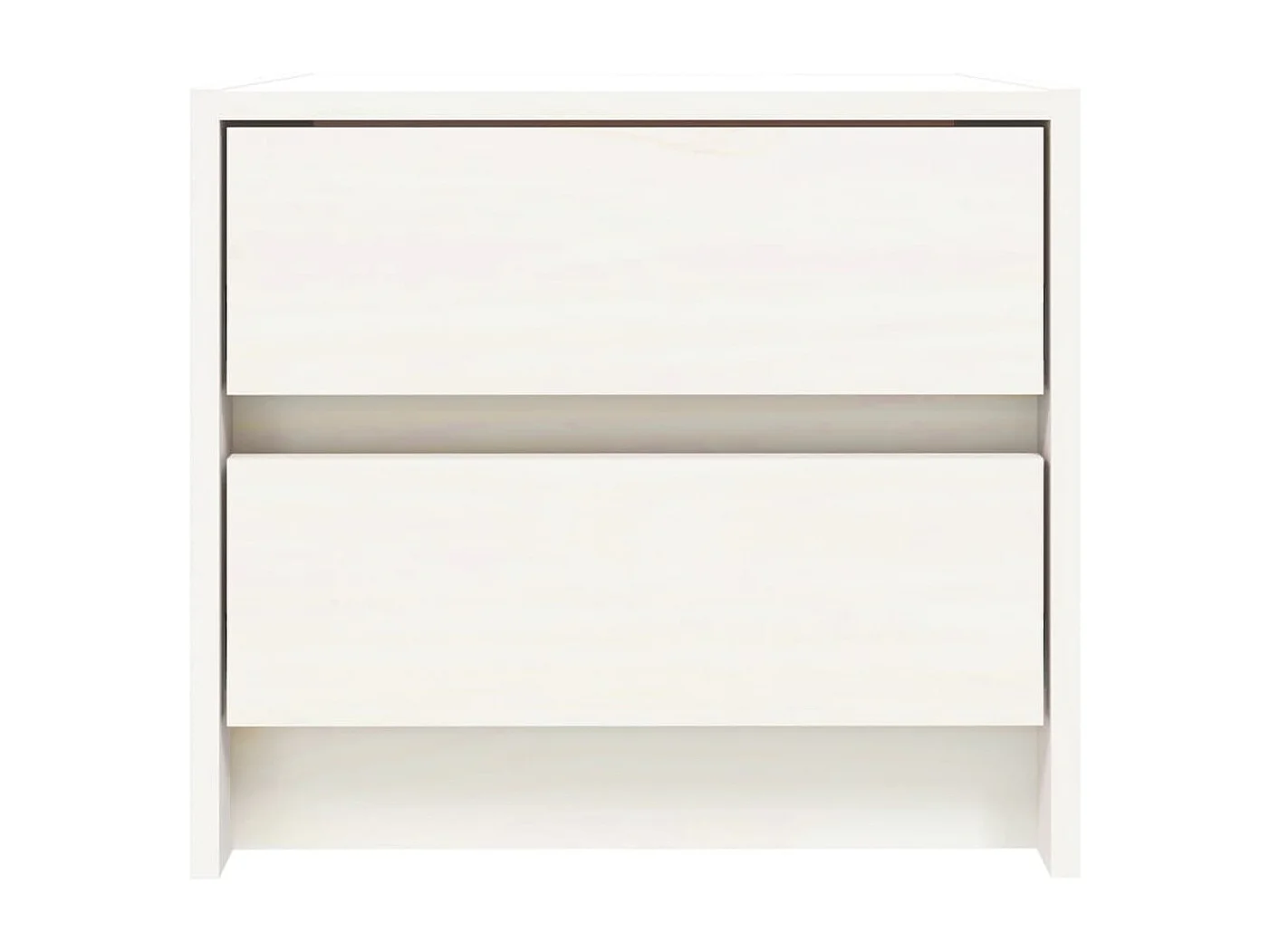 Table de chevet blanc 40x31x35,5 cm bois de pin massif
