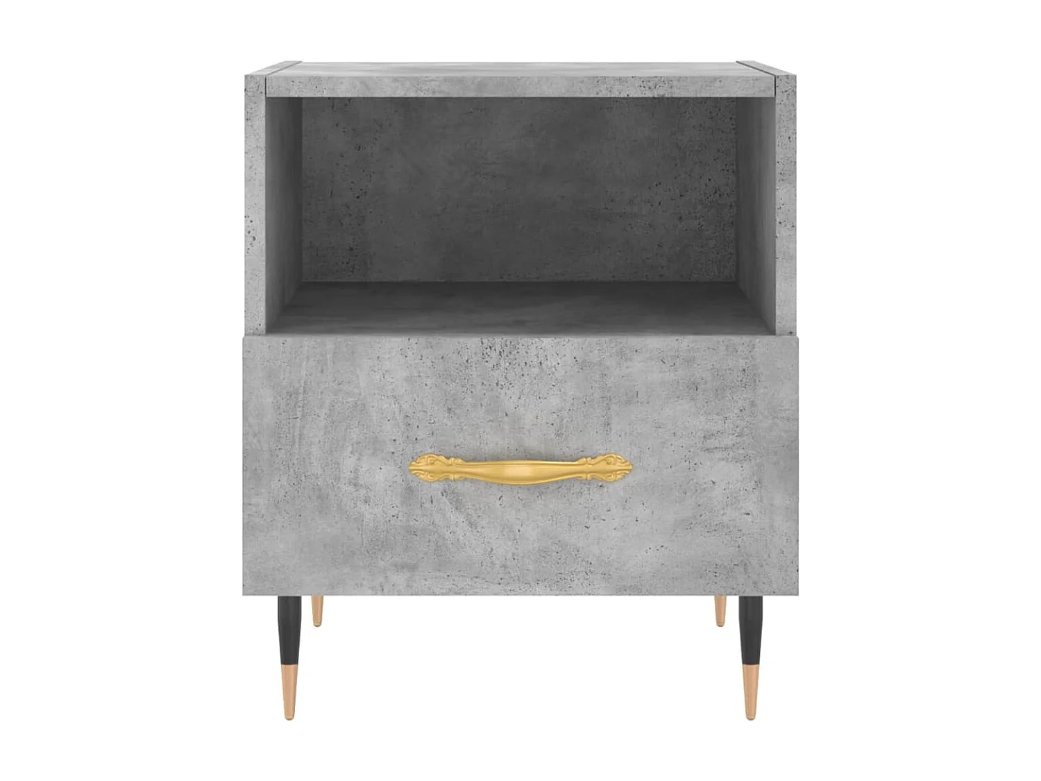 Nachttische 2 Stk. Betongrau 40x35x47,5 cm Holzwerkstoff