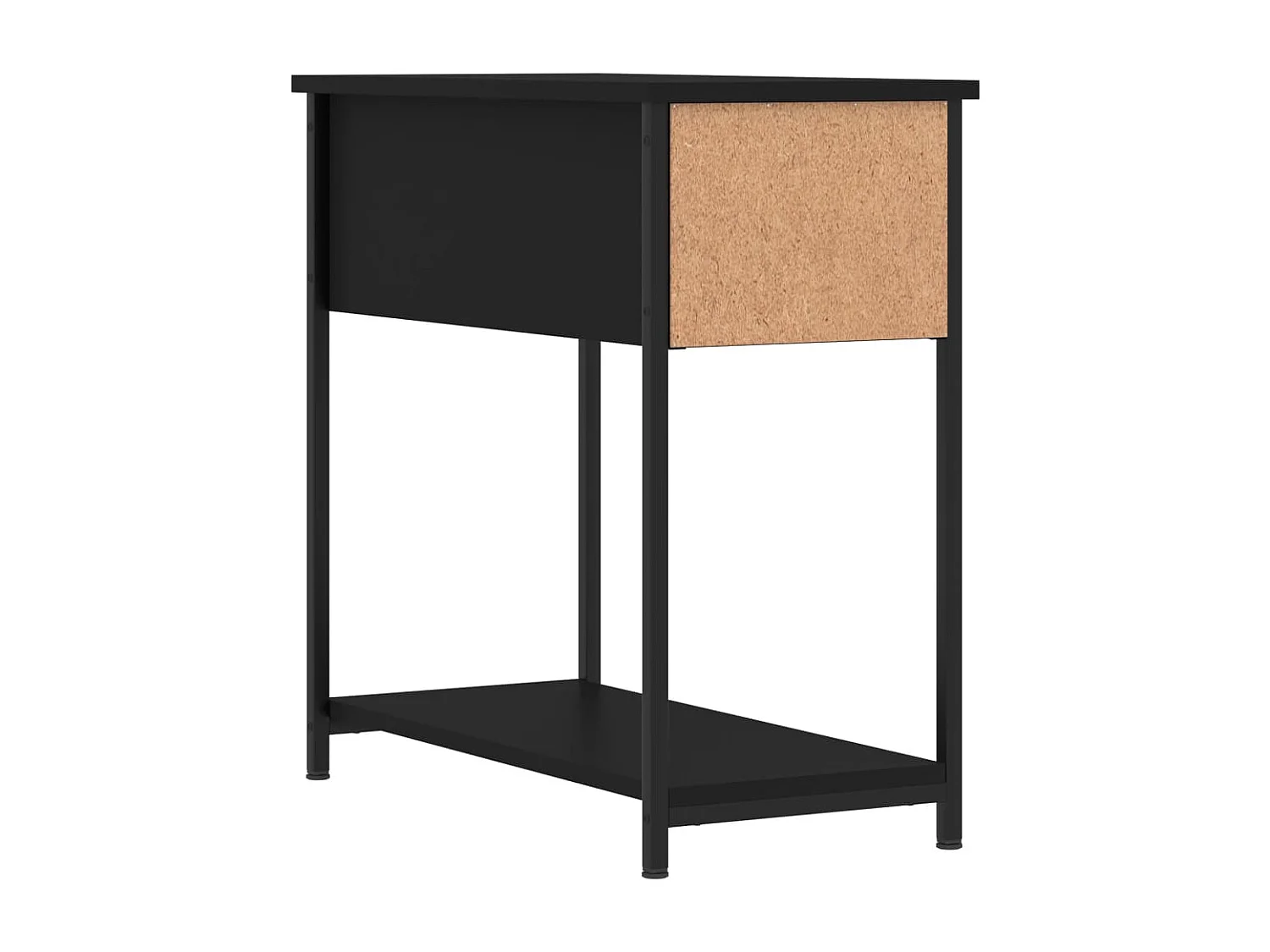 Nachtkastje 30x60x60 cm bewerkt hout zwart