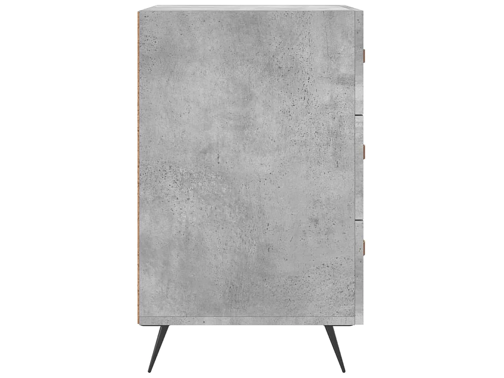 Nachtkastje 40x40x66 cm bewerkt hout betongrijs