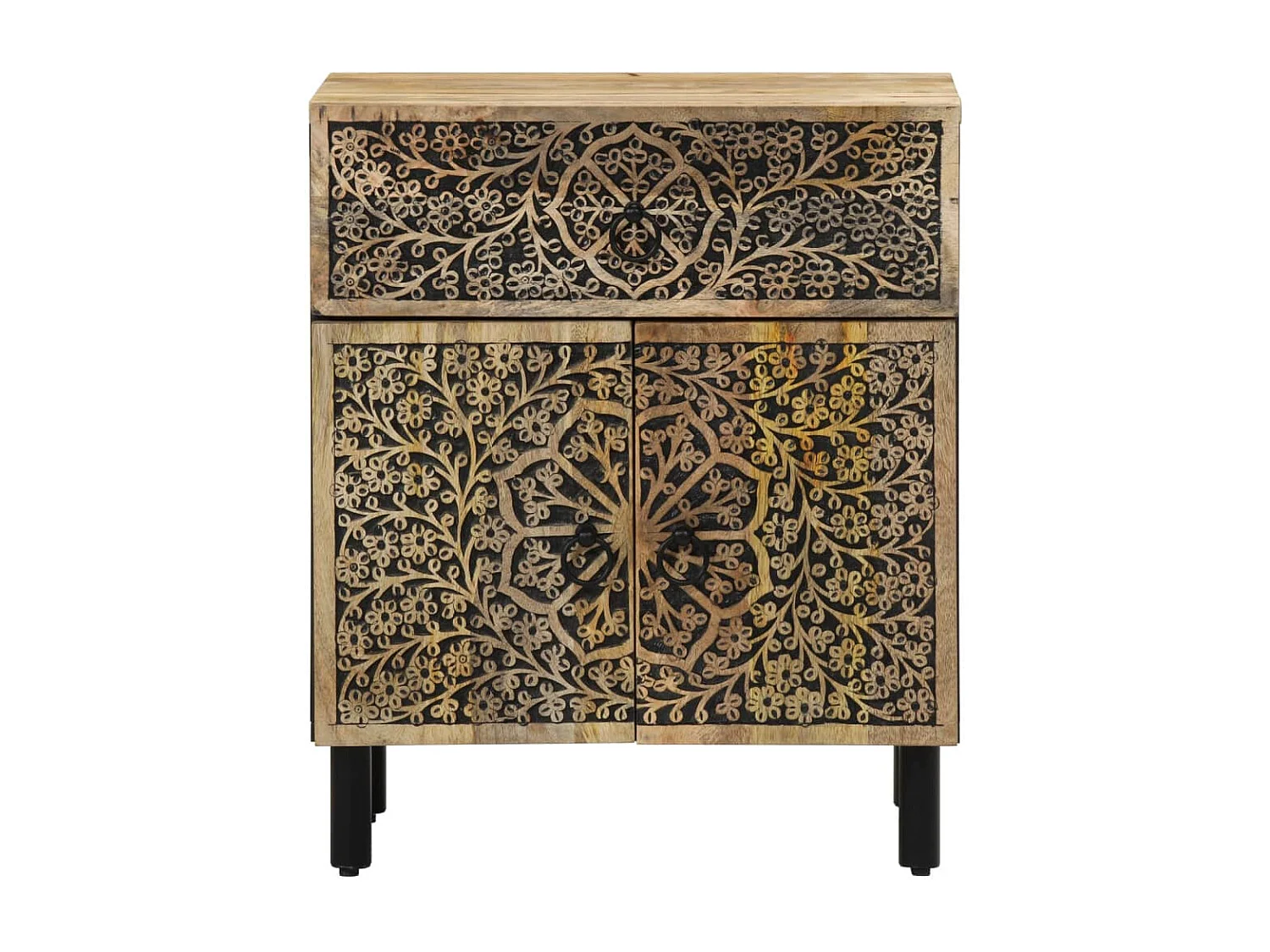 Nachttisch 50x33x60 cm Massivholz Mango