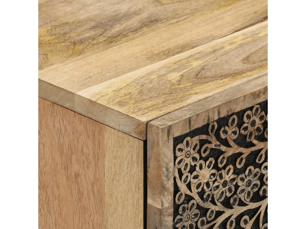 Mesa de cabeceira 50x33x60 cm madeira de mangueira maciça