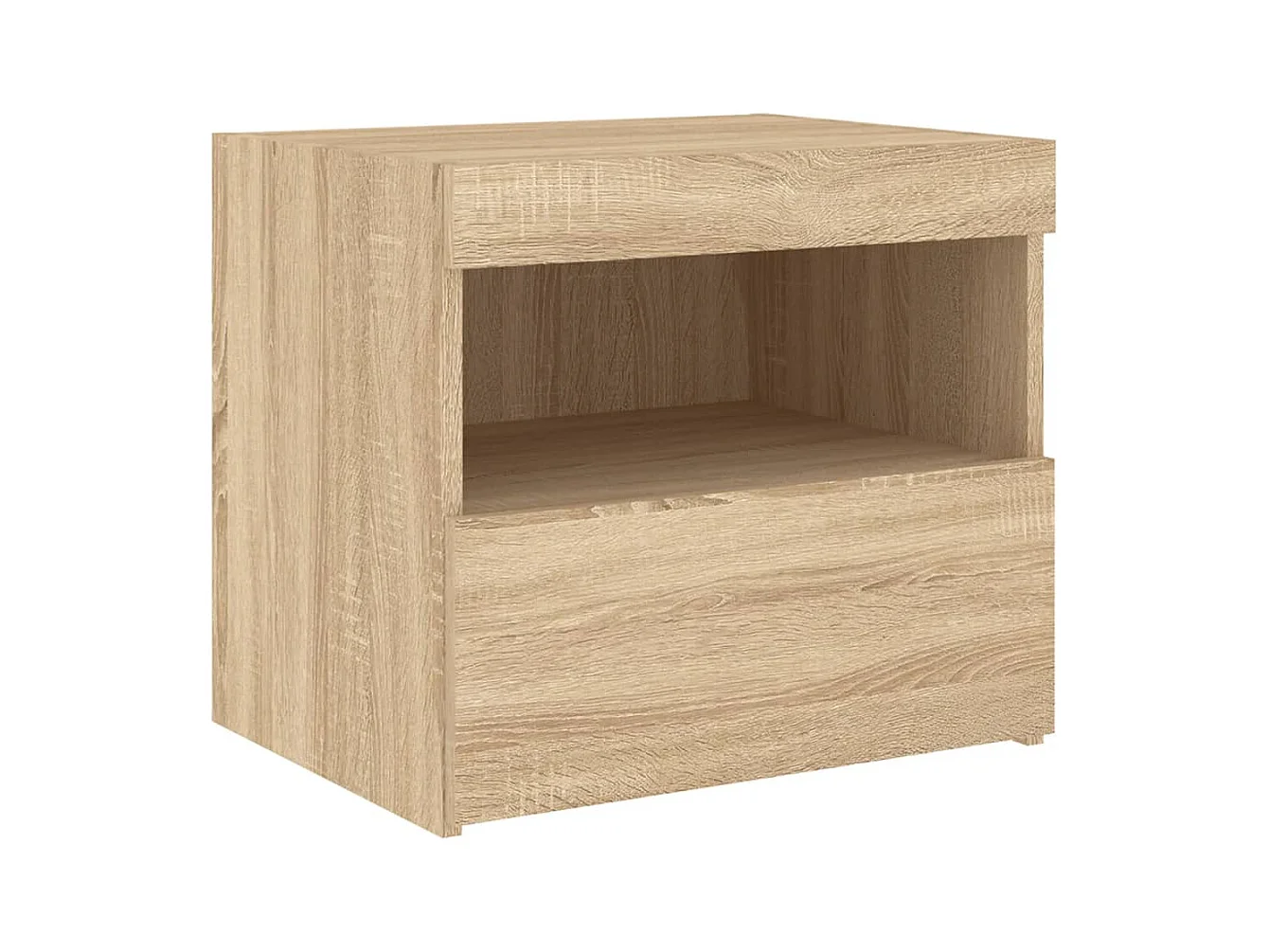 Nachttische mit LED-Leuchten 2 Stk. Sonoma Eiche 50x40x45 cm