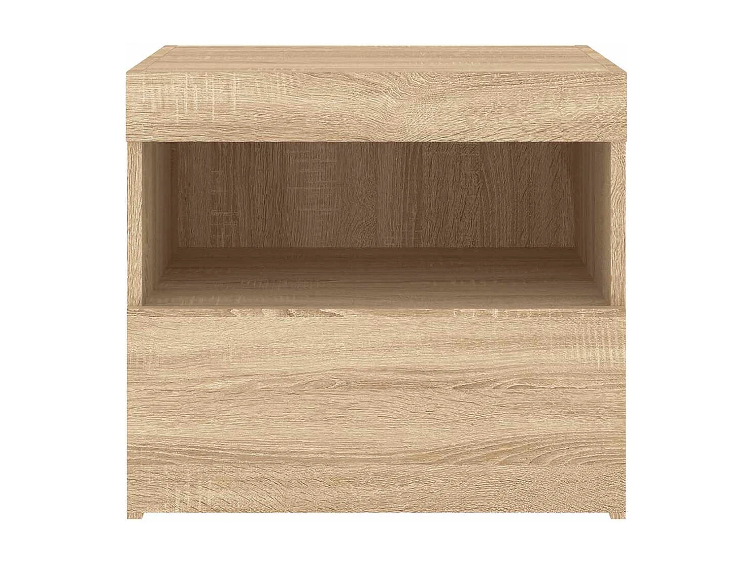 Nachttische mit LED-Leuchten 2 Stk. Sonoma Eiche 50x40x45 cm