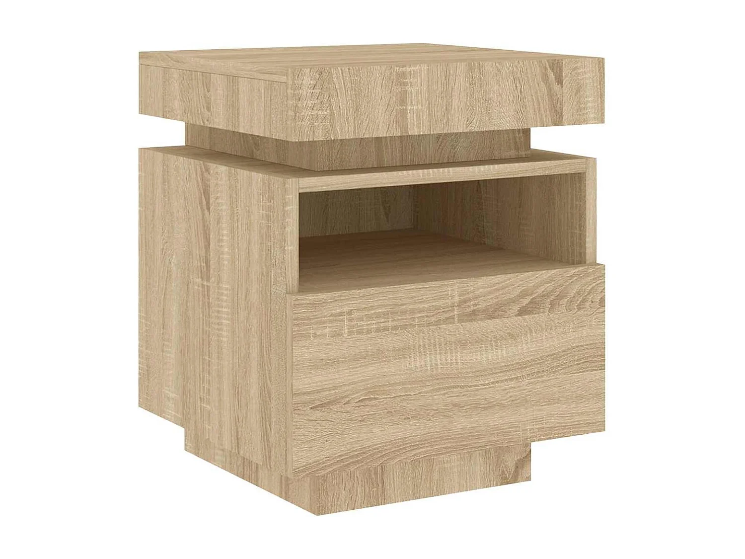 Nachttische mit LED-Leuchten 2 Stk. Sonoma Eiche 40x39x48,5 cm