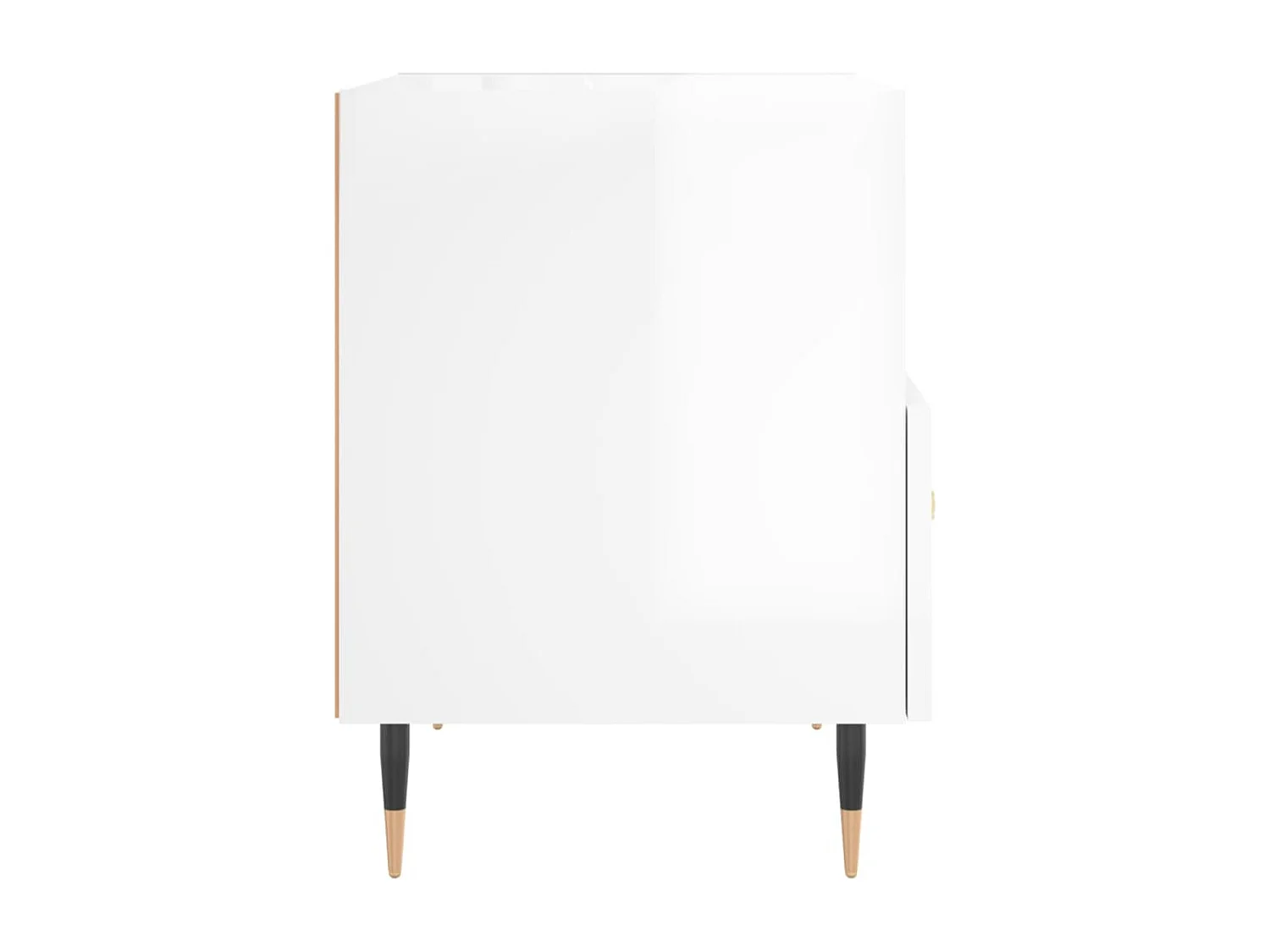 Table de chevet blanc brillant 40x35x47,5 cm bois d’ingénierie