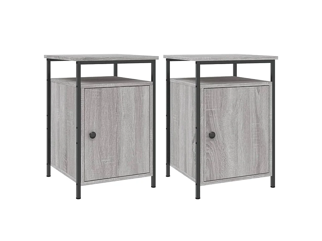 Tables de chevet 2 pcs sonoma gris 40x42x60cm bois d'ingénierie