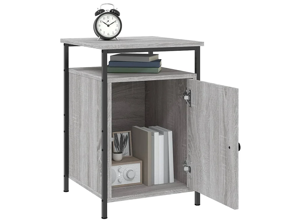 Tables de chevet 2 pcs sonoma gris 40x42x60cm bois d'ingénierie